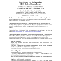 Government of Saint Vincent and the Grenadines: OECS Regional Health Project - Update a Suite of Incident Response Plans, Laboratory Services Programme Human Resources Management  Reference No. : SVGRHP-C-CQS-8